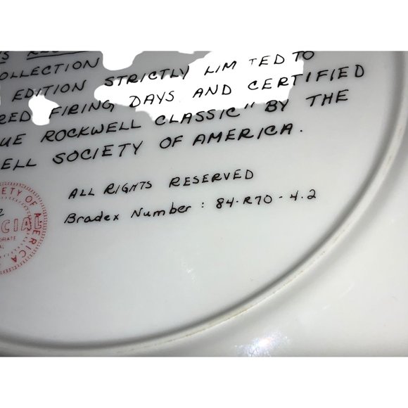 Norman Rockwell Plate "Waiting on the Shore" Knowles Fine China - Picture 10 of 10